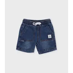 BLACK AND BLUE - Bermuda bebé denim azul