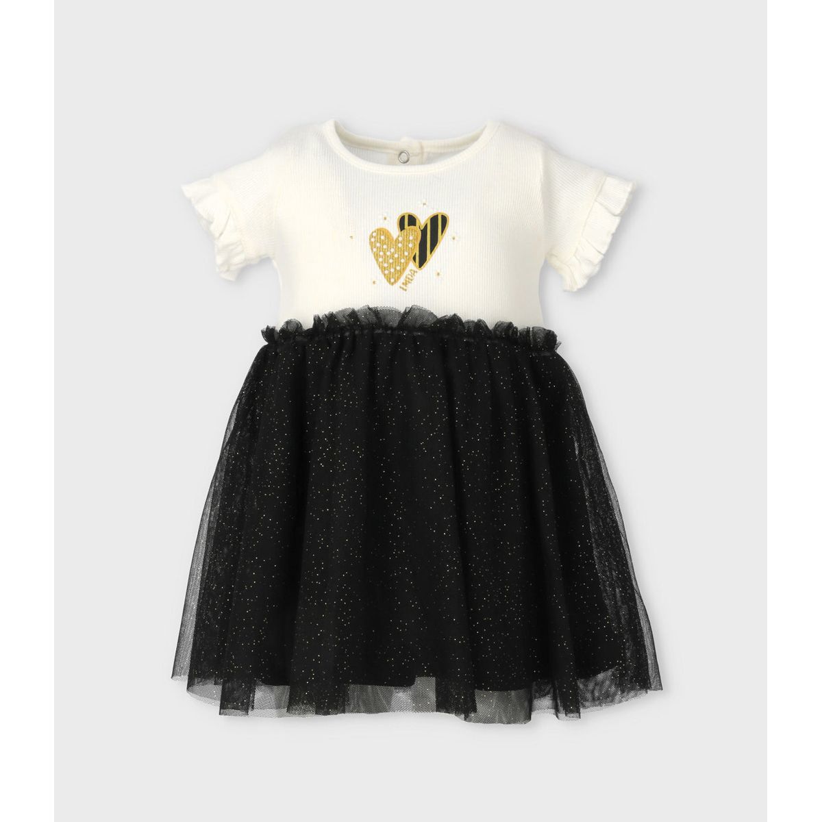 LIMONADA - Vestido bebé acanalado negro Limonada