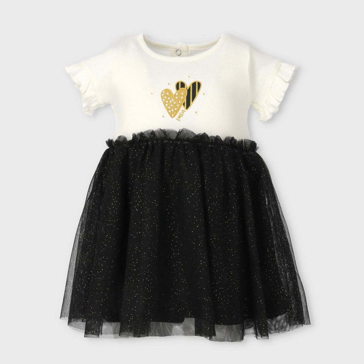 LIMONADA - Vestido bebé acanalado negro Limonada