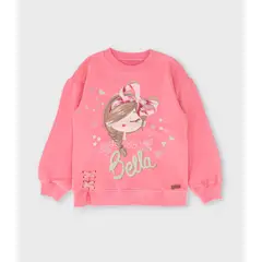 LIMONADA - Polerón niña con estampado coral