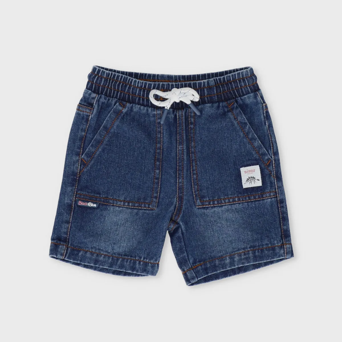 BLACK AND BLUE - Bermuda niño denim azul Black and Blue