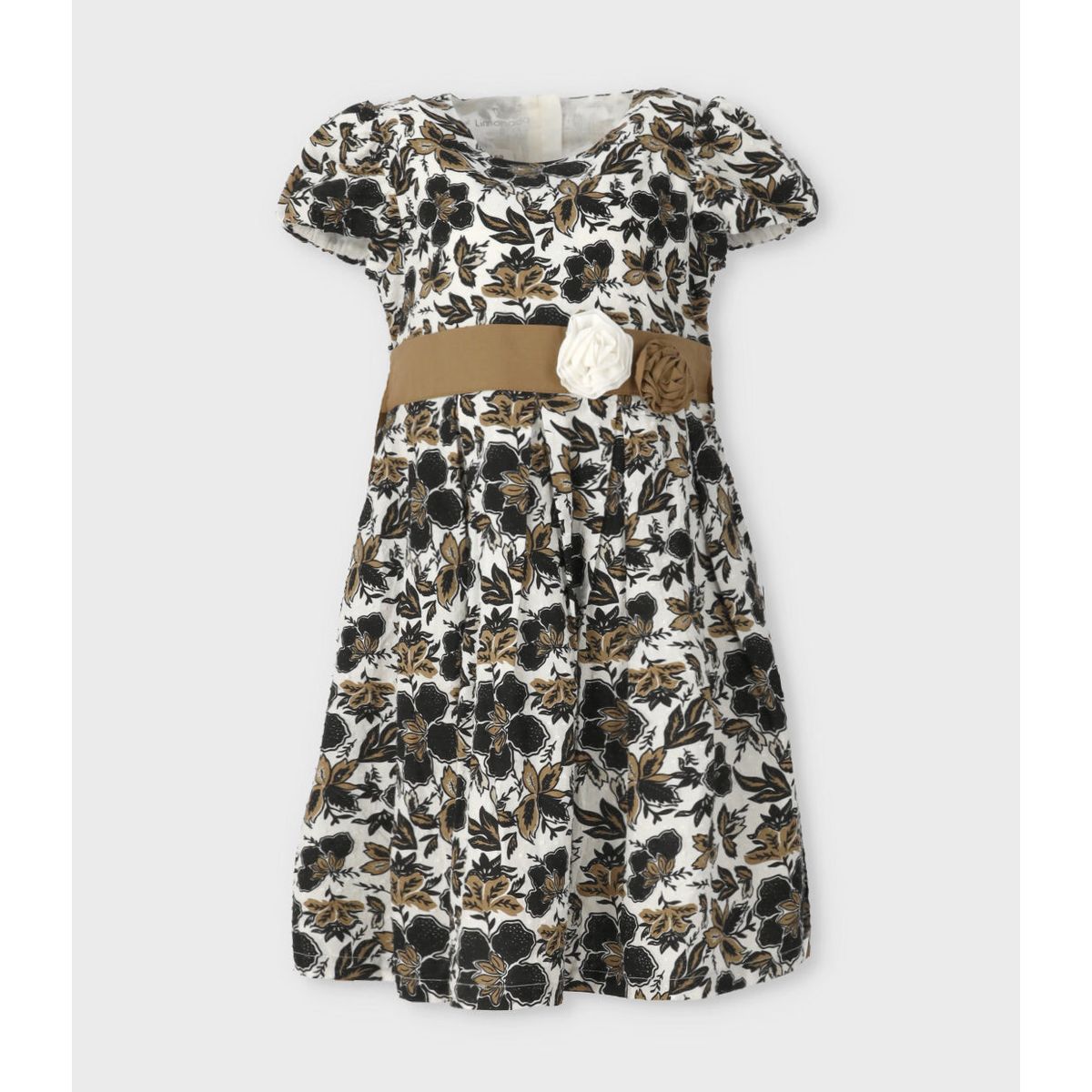 LIMONADA - Vestido niña floreado negro Limonada