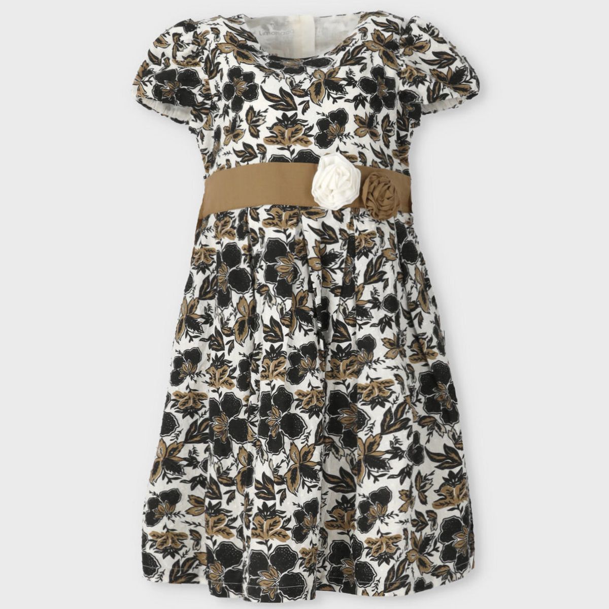 LIMONADA - Vestido niña floreado negro Limonada