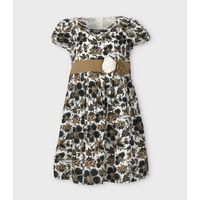 Vestido niña floreado negro