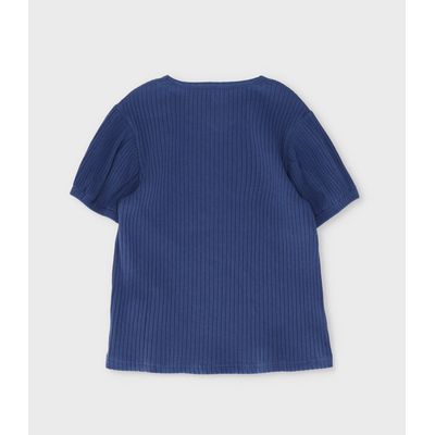 Imagen 2 del producto Polera manga corta niña acanalada azul marino