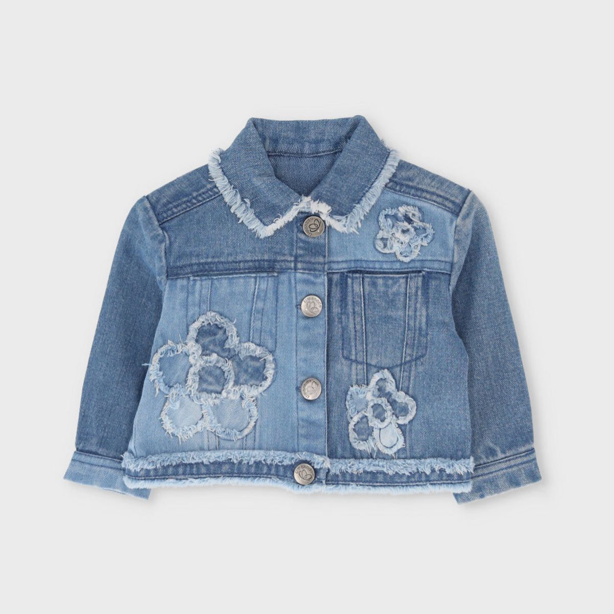 LIMONADA - Chaqueta bebé con flores celeste Limonada