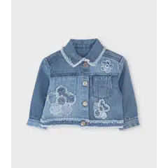 LIMONADA - Chaqueta bebé con flores celeste