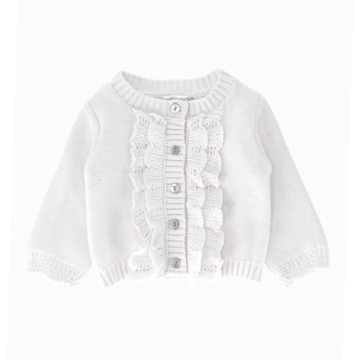 LIMONADA - Chaleco recién nacida trenzado blanco Limonada