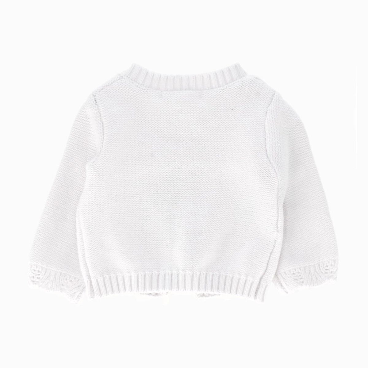 LIMONADA - Chaleco recién nacida trenzado blanco Limonada