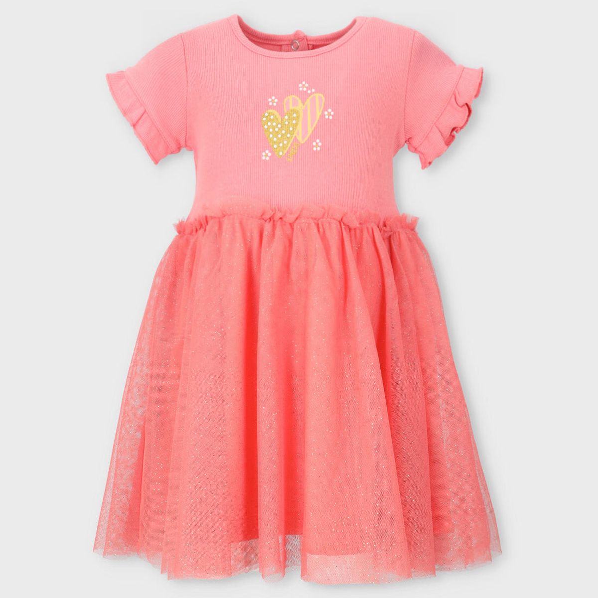 LIMONADA - Vestido niña acanalado coral Limonada