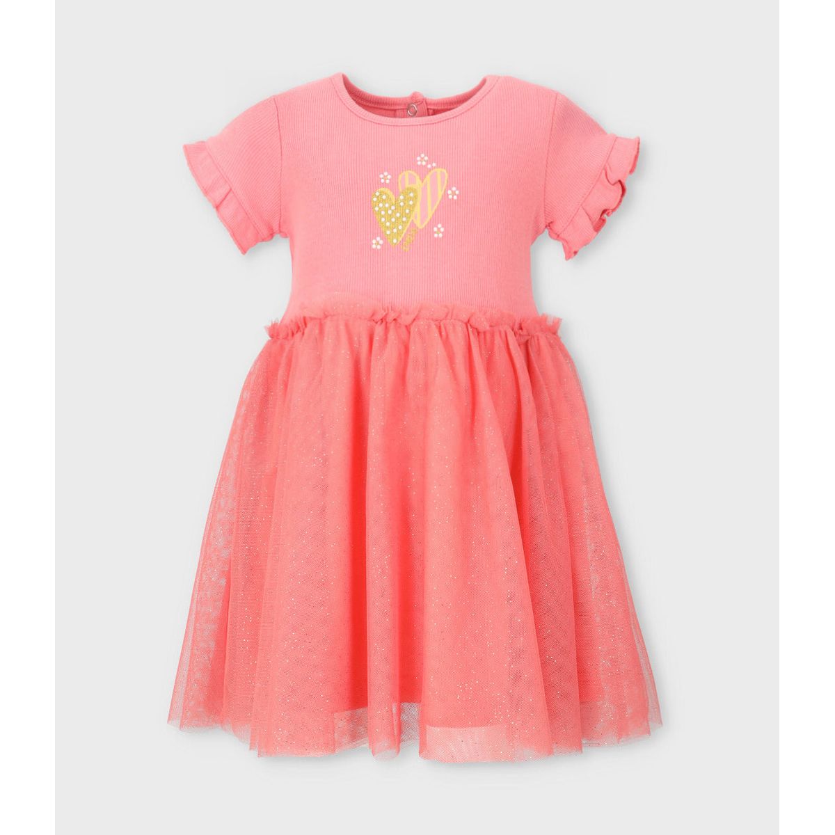 LIMONADA - Vestido niña acanalado coral Limonada