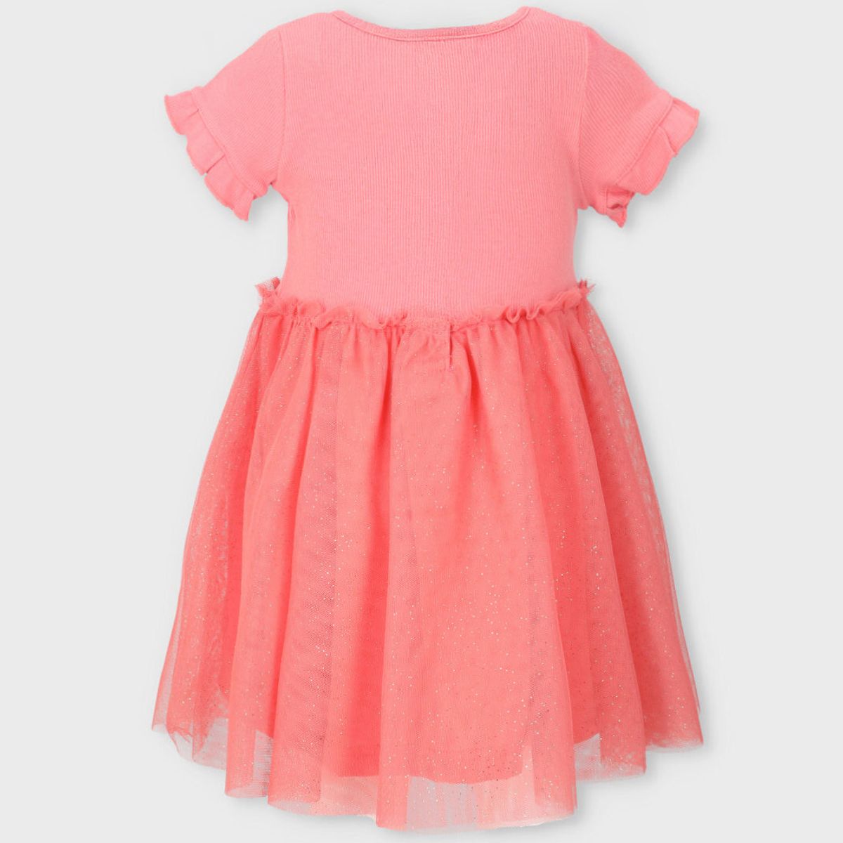 LIMONADA - Vestido niña acanalado coral Limonada