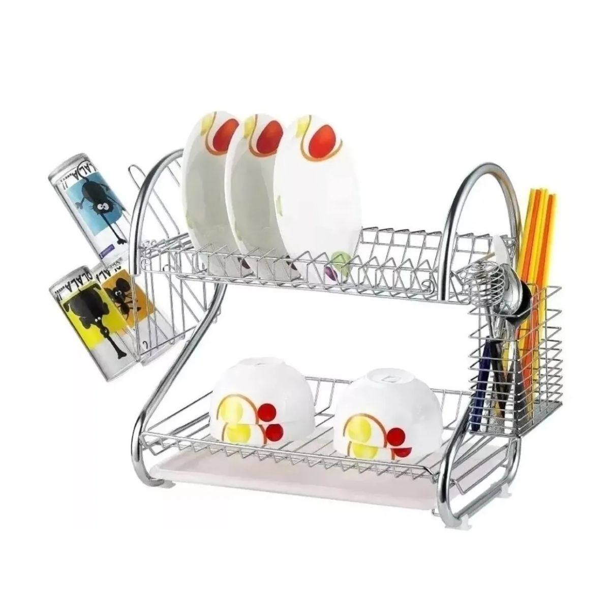 GENERICO - Secador De Platos Escurridor Acero Inoxidable