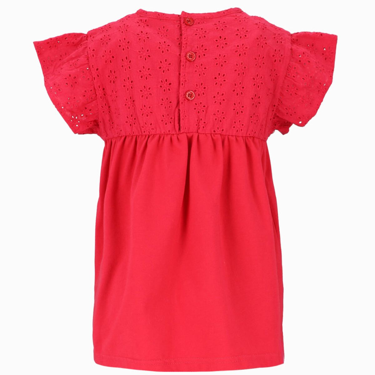 LIMONADA - Polera manga corta niña con vuelo rojo Limonada