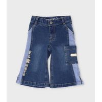 Jeans bebé bicolor azul