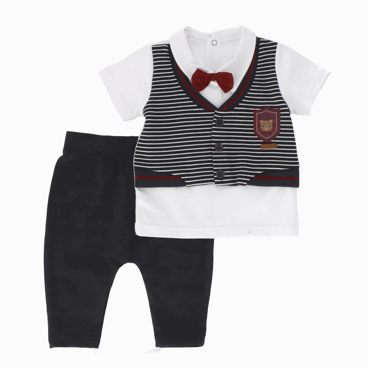 BLACK AND BLUE - Conjunto recién nacido con gillette azul  Black and Blue