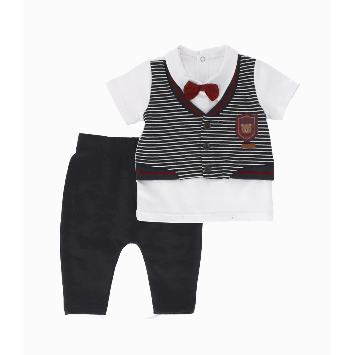 BLACK AND BLUE - Conjunto recién nacido con gillette azul  Black and Blue