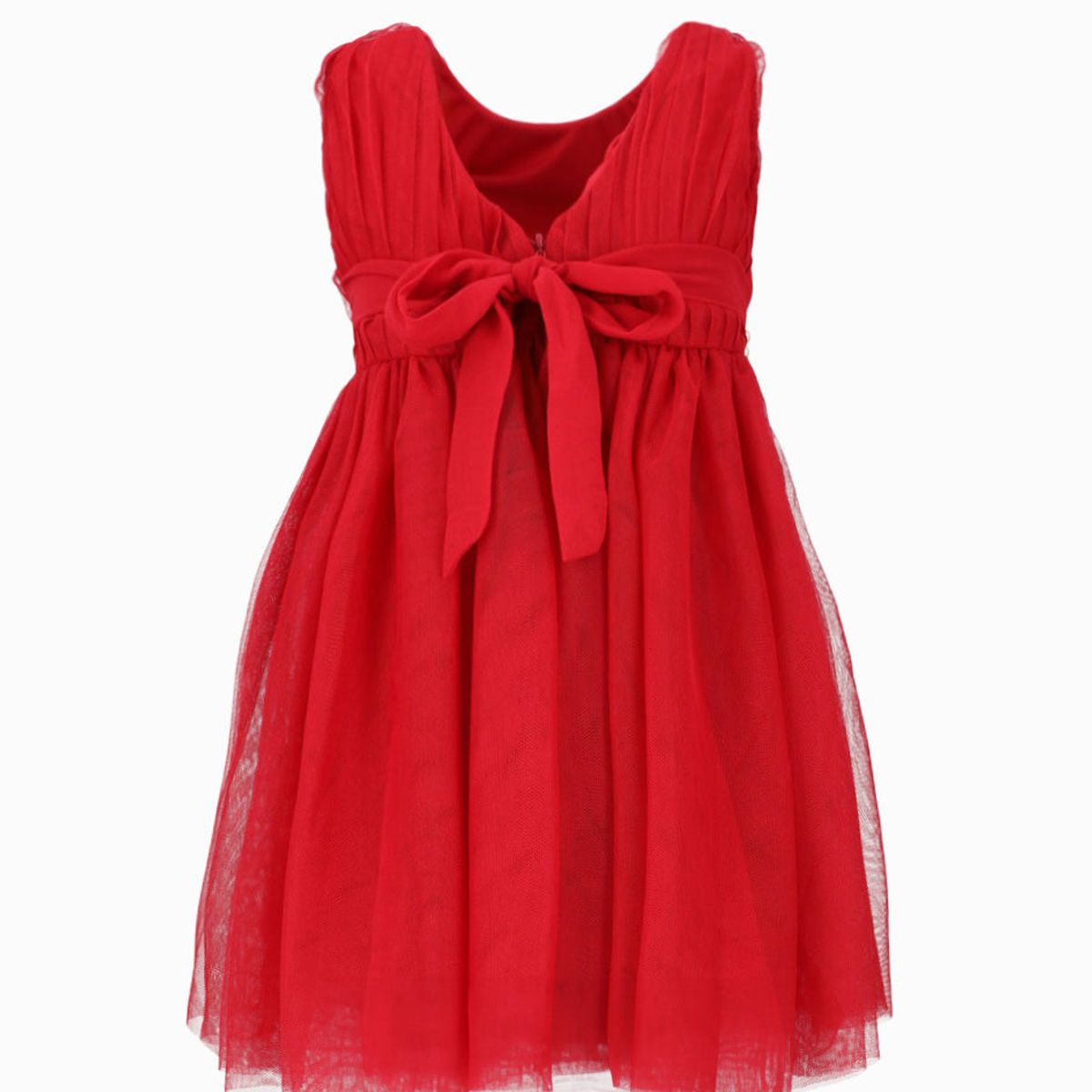 LIMONADA - Vestido niña con perlas  rojo Limonada
