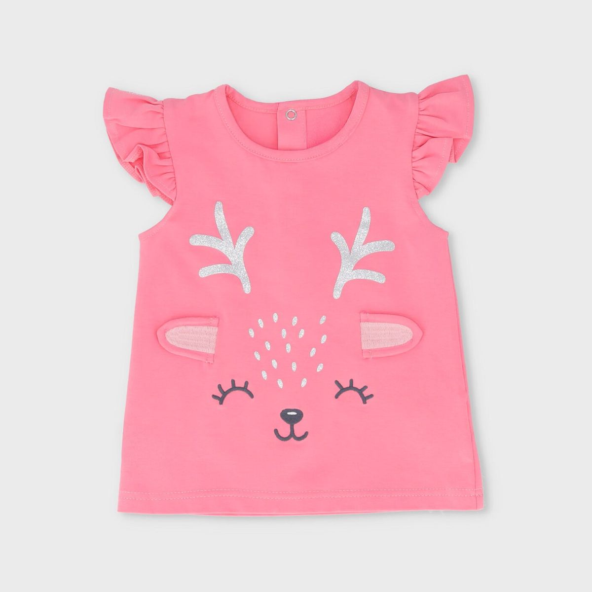 LIMONADA - Polera manga corta bebé con ciervo coral Limonada