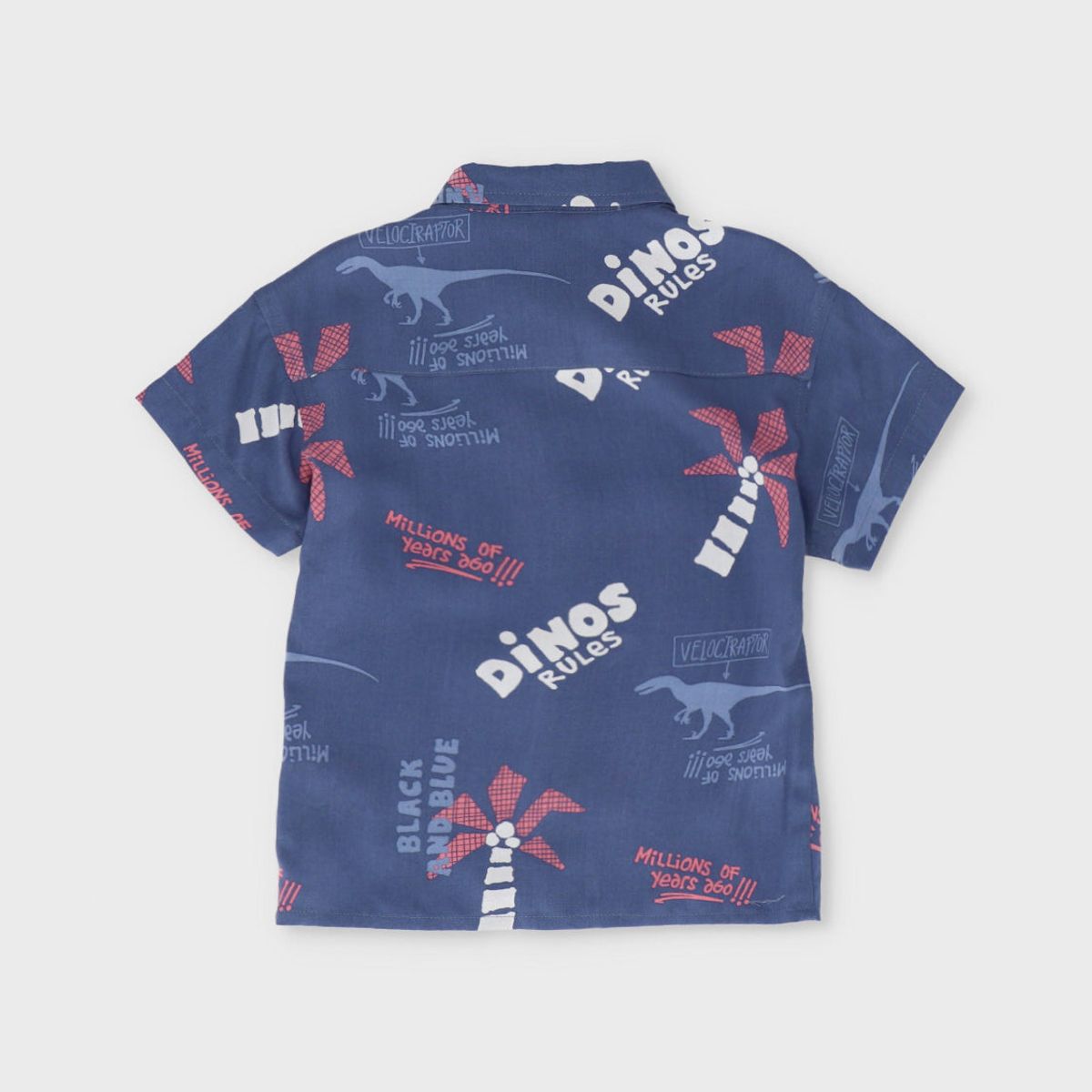 BLACK AND BLUE - Camisa manga corta bebé dinos azul Black and Blue