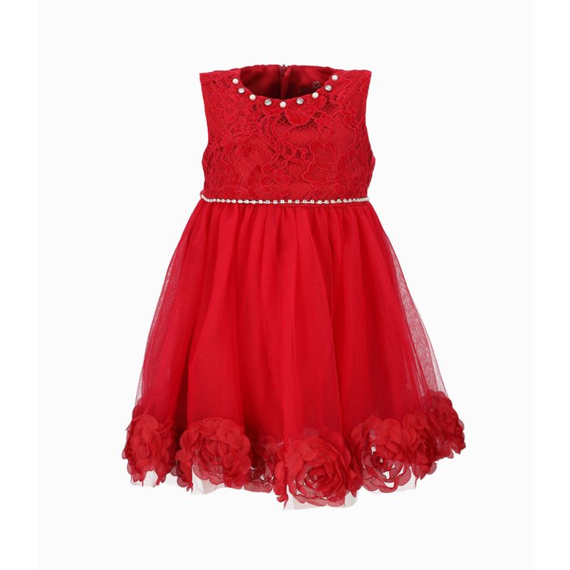 LIMONADA - Vestido bebé con flores rojo Limonada