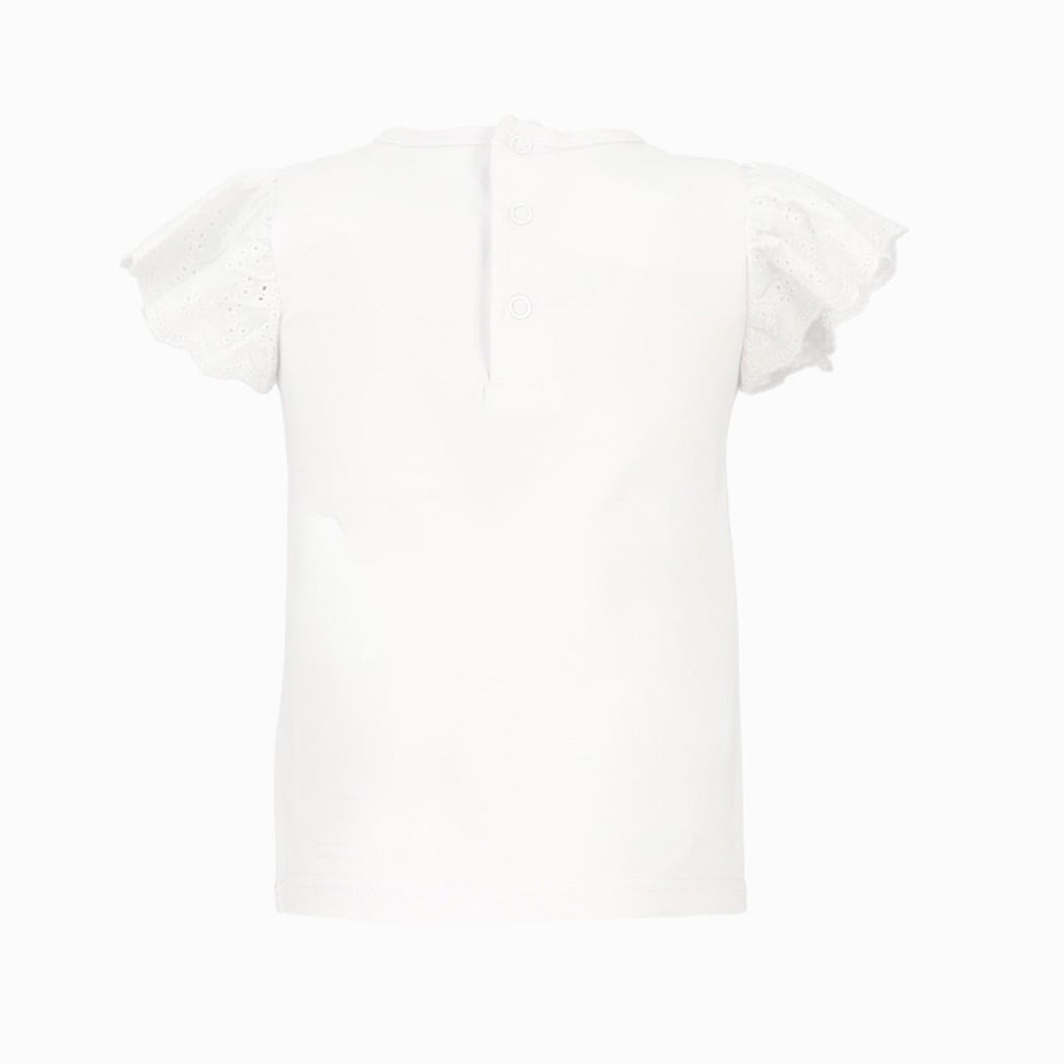 LIMONADA - Polera manga corta bebé con vuelos blanco Limonada