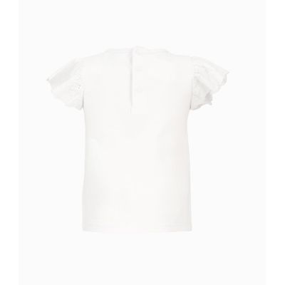 Imagen 2 del producto Polera manga corta bebé con vuelos blanco