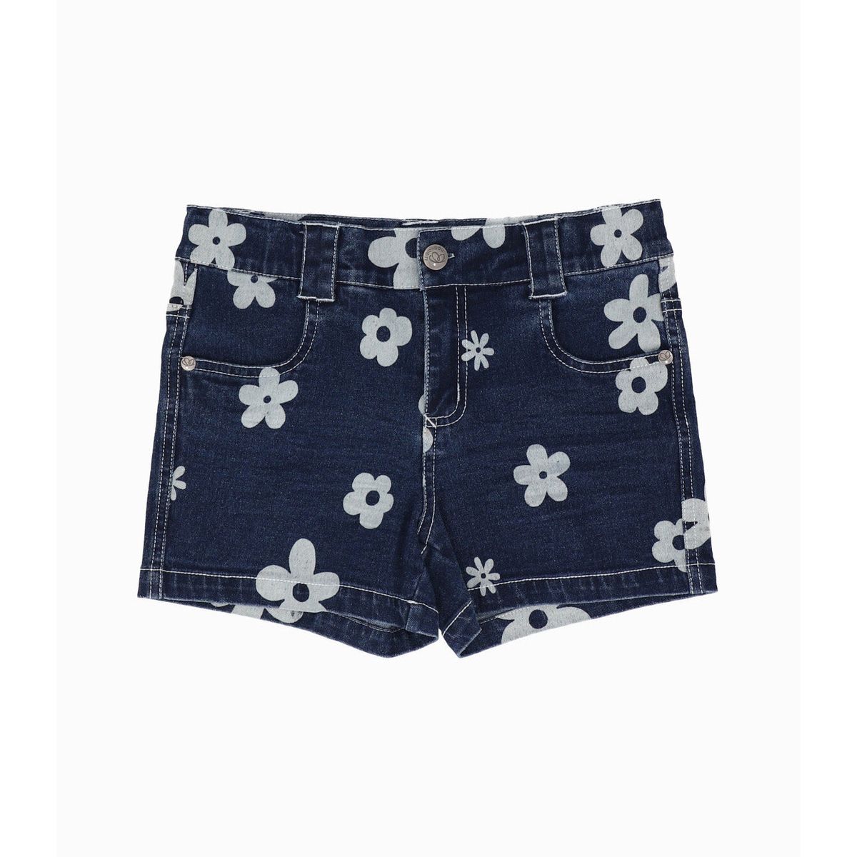 LIMONADA - Short niña con flores azul Limonada