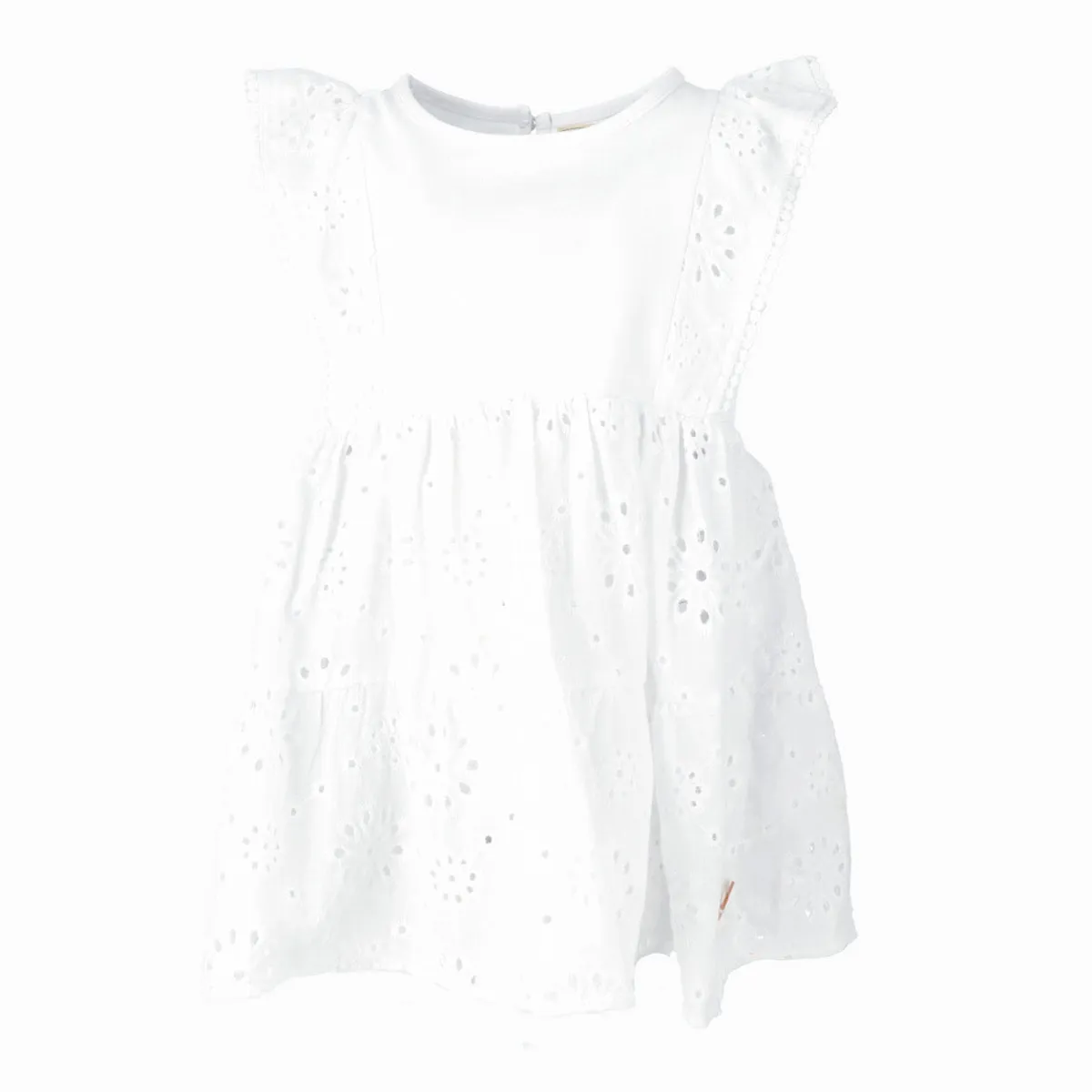 4KIDS - Vestido bebé con vuelos blanco 4 Kids