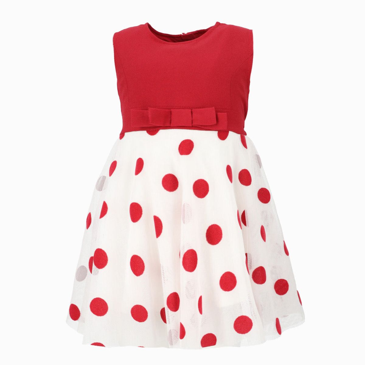 LIMONADA - Vestido bebé con puntos rojo Limonada