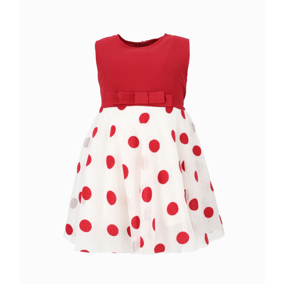 LIMONADA - Vestido bebé con puntos rojo Limonada