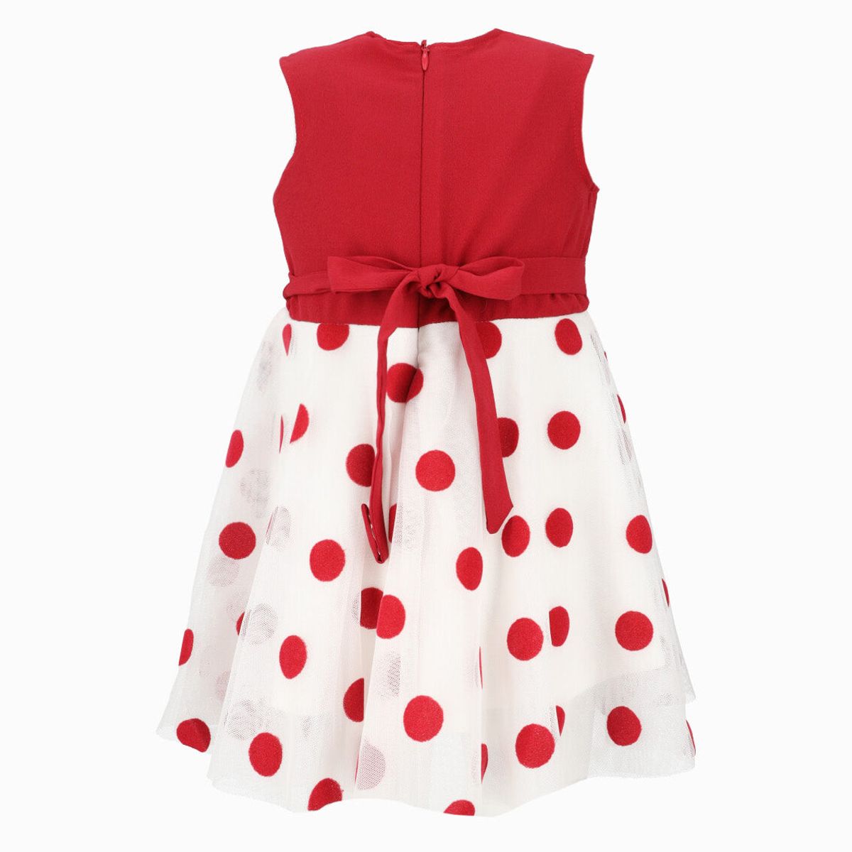 LIMONADA - Vestido bebé con puntos rojo Limonada