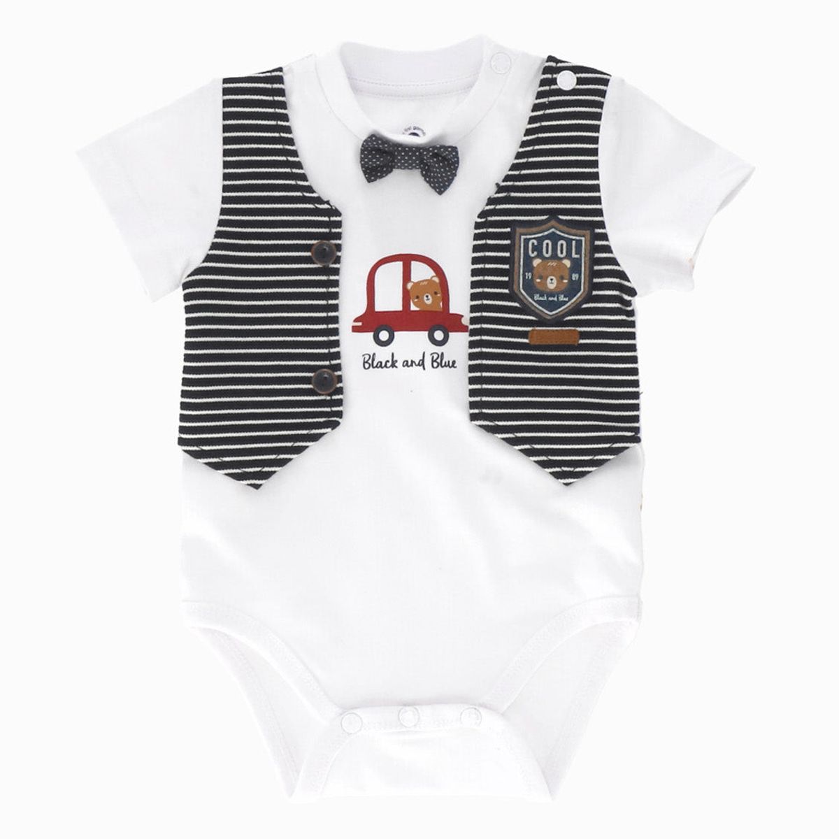 BLACK AND BLUE - Conjunto recién nacido de ocasión beige Black and Blue