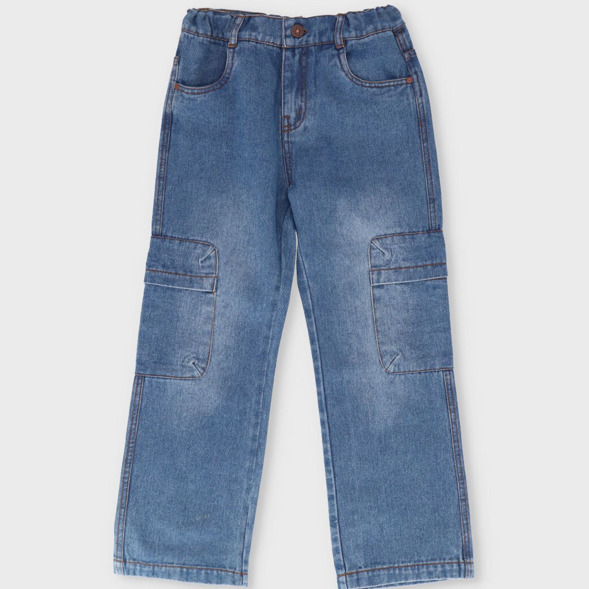 BLACK AND BLUE - Jeans niño cargo celeste Black and Blue