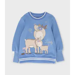 LIMONADA - Polerón niña con ciervo celeste