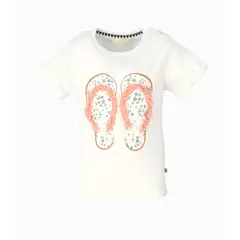 4KIDS - Polera manga corta niña con sandalia blanco 4 Kids