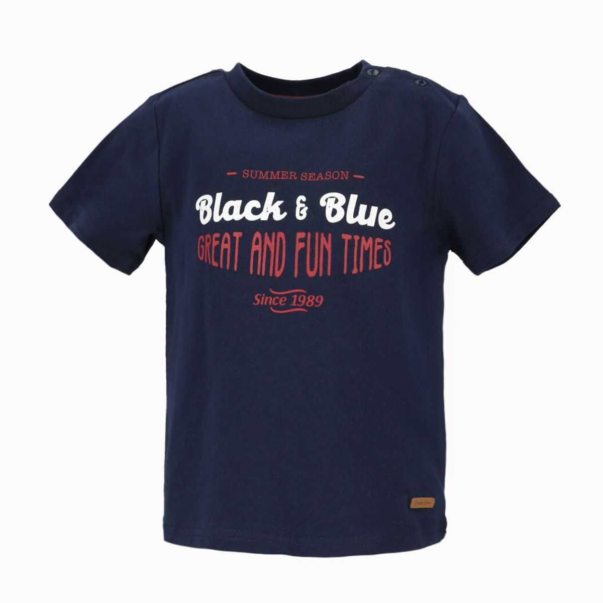 BLACK AND BLUE - Polera manga corta bebé con diseño azul  Black and Blue