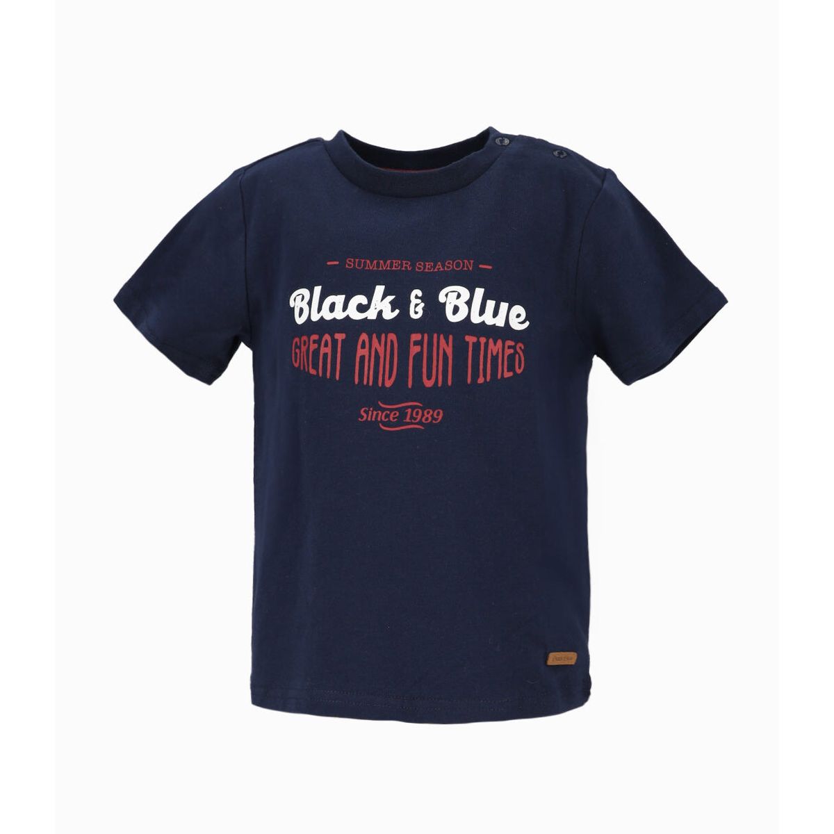 BLACK AND BLUE - Polera manga corta bebé con diseño azul  Black and Blue