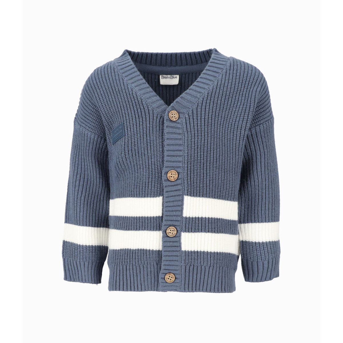 BLACK AND BLUE - Chaleco bebé tejido azul Black and Blue