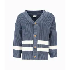 BLACK AND BLUE - Chaleco bebé tejido azul