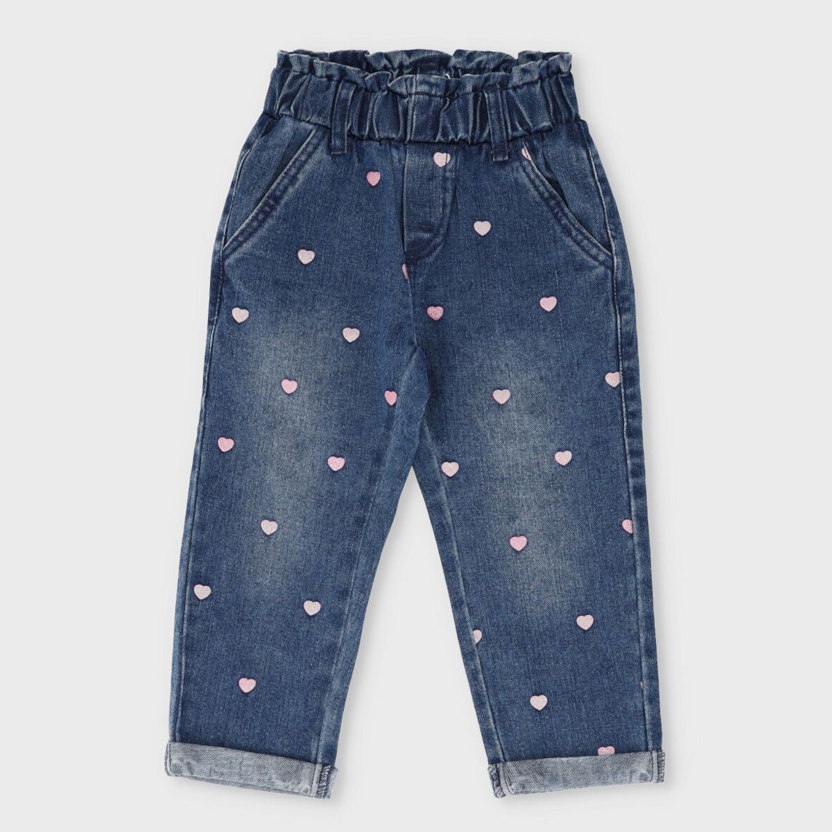 LIMONADA - Jeans bebé con corazones azul Limonada