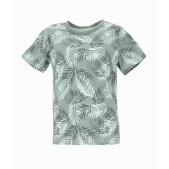 4KIDS - Polera manga corta niño con hojas verde 4 Kids