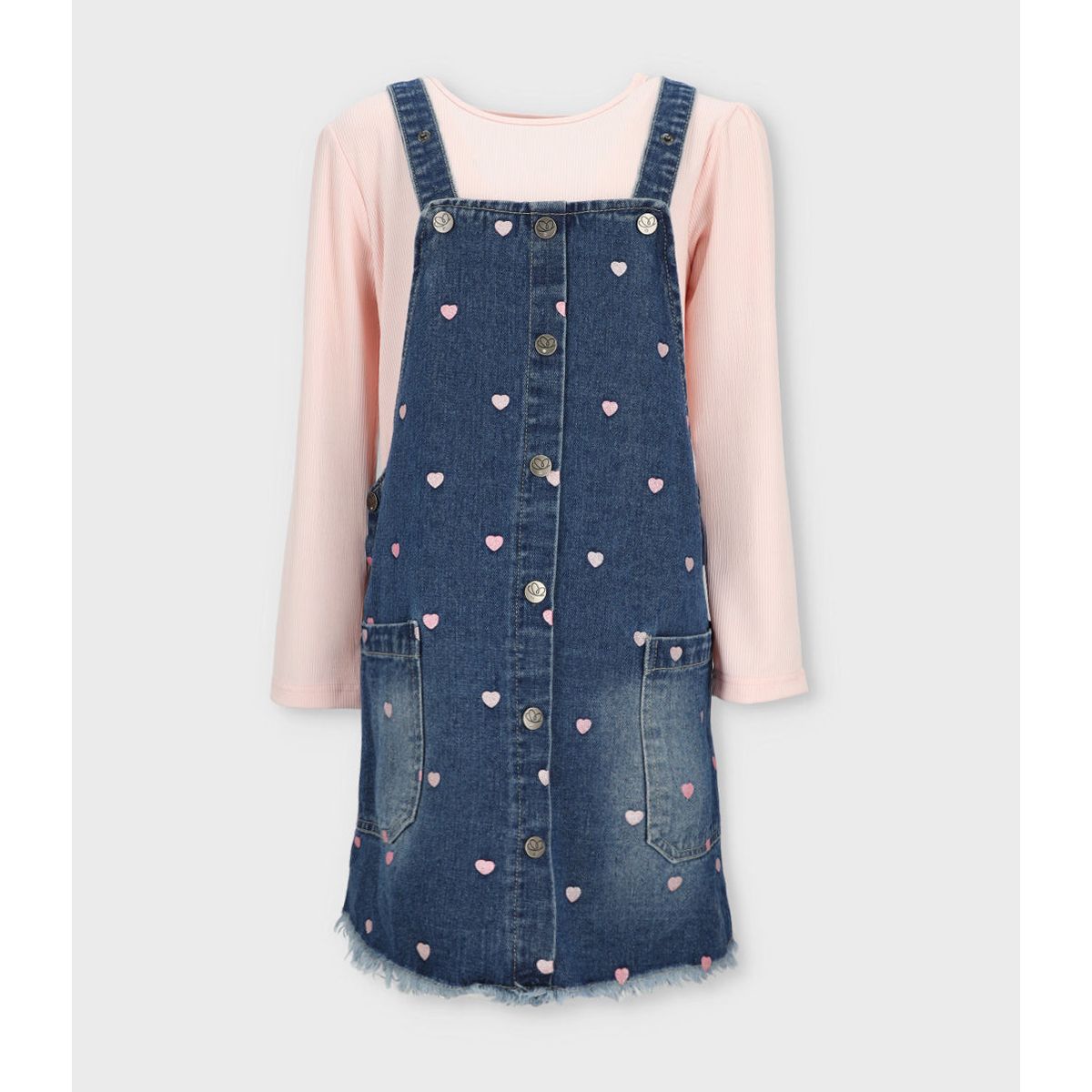 LIMONADA - Vestido niña de denim azul Limonada