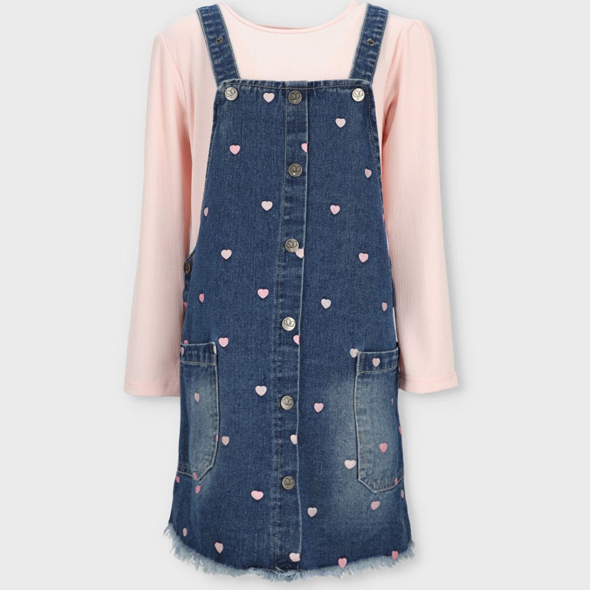 LIMONADA - Vestido niña de denim azul Limonada