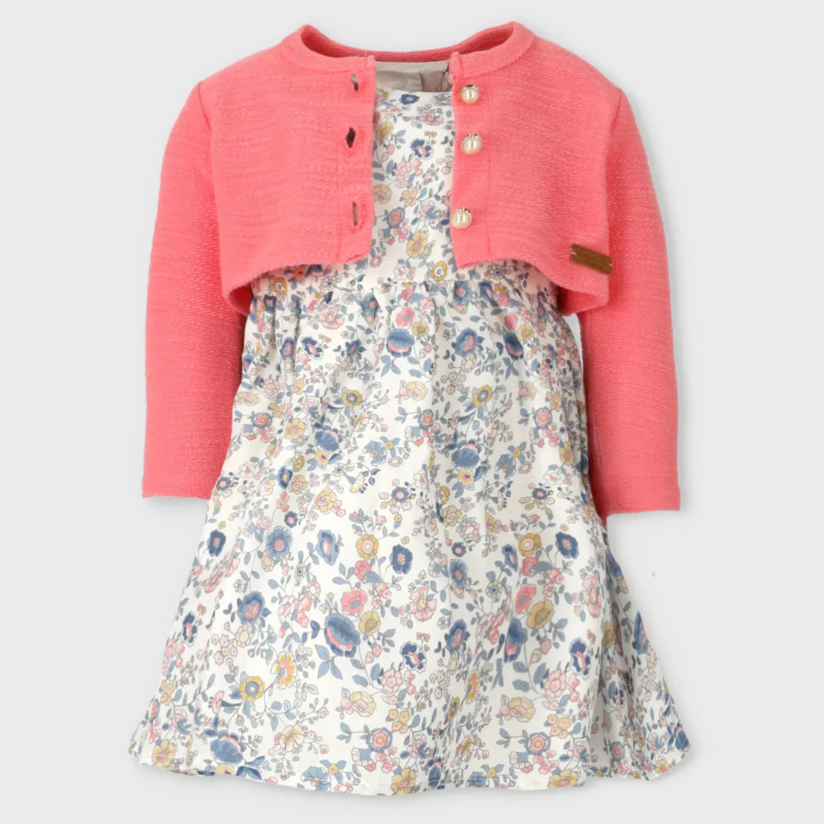 LIMONADA - Vestido niña floreado coral Limonada