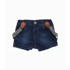 BLACK AND BLUE - Bermuda bebé con suspensores azul