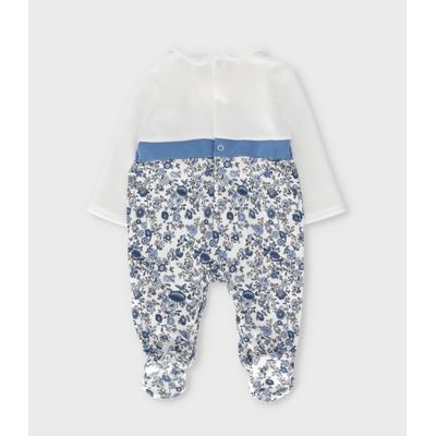 Imagen 2 del producto Enterito recién nacida con flores celeste