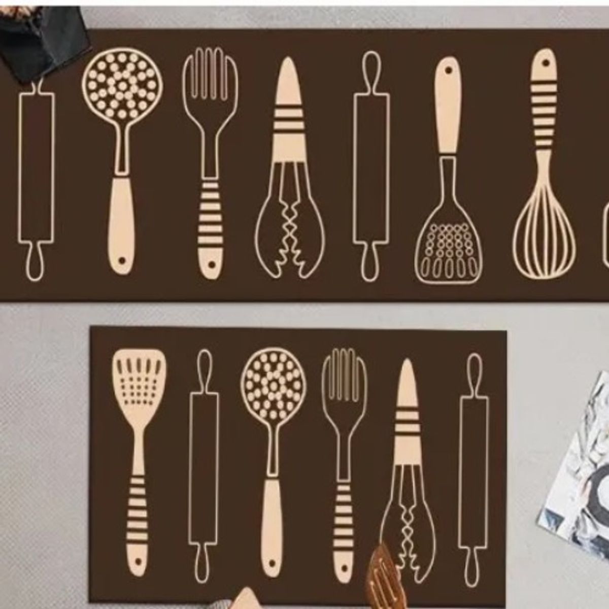 GENERICO - Pack 2 Alfombra De Cocina Antideslizante Piso Entrada De Baño