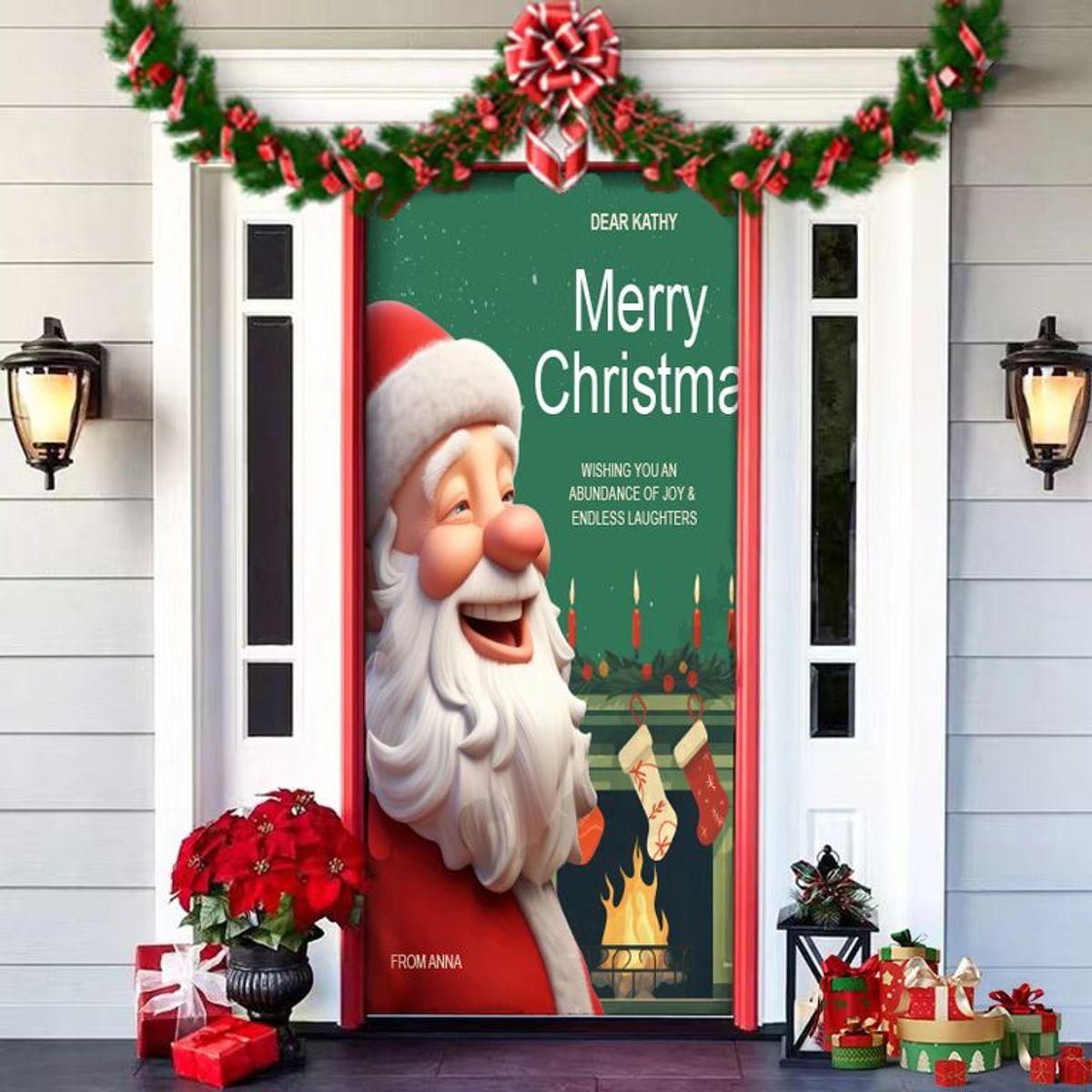 GENERICO - Funda Navidad Para Puerta Decoración Varios Modelos