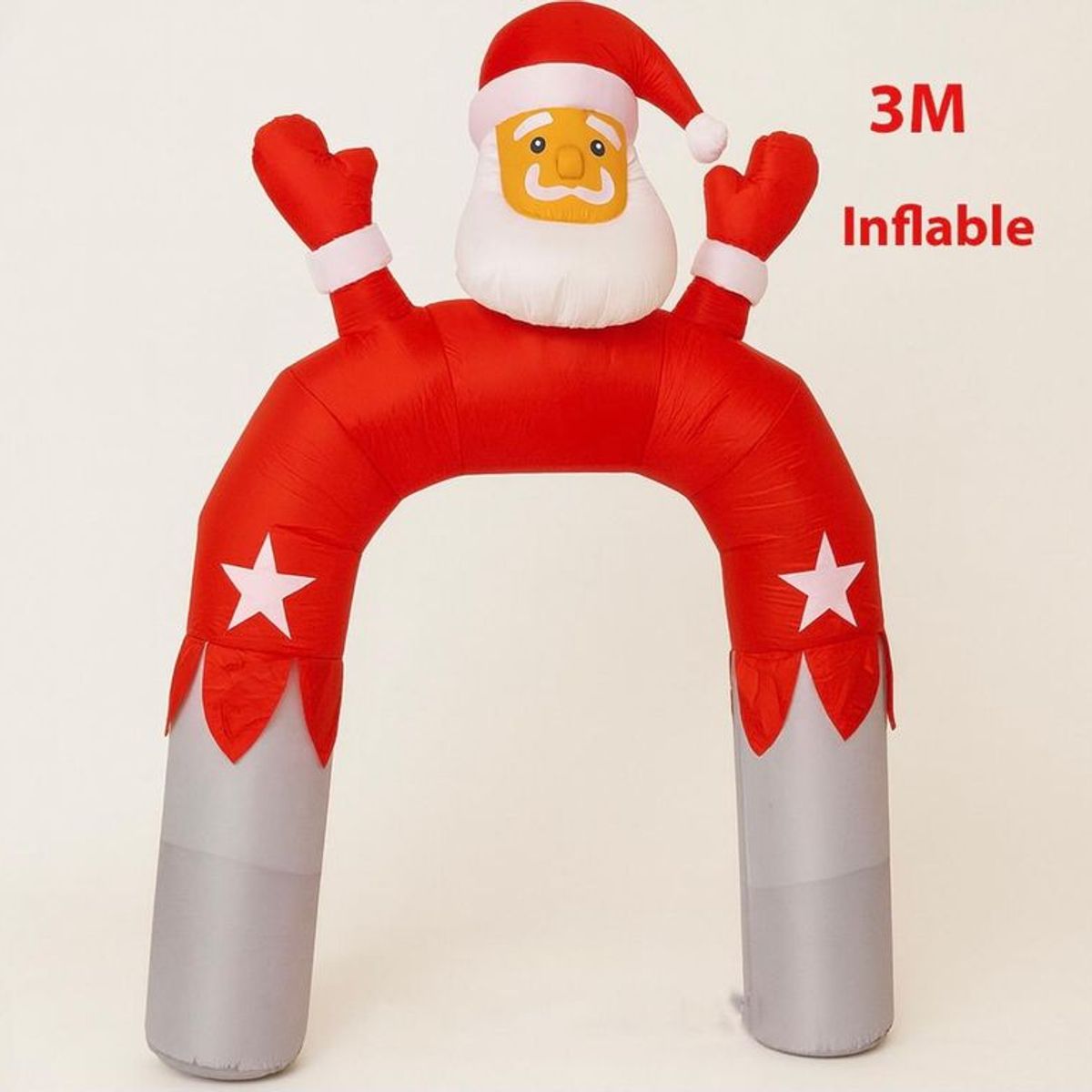 GENERICO - Arco de Viejo Pascuero Inflable 3 metros - Figuras Adornos de Navidad